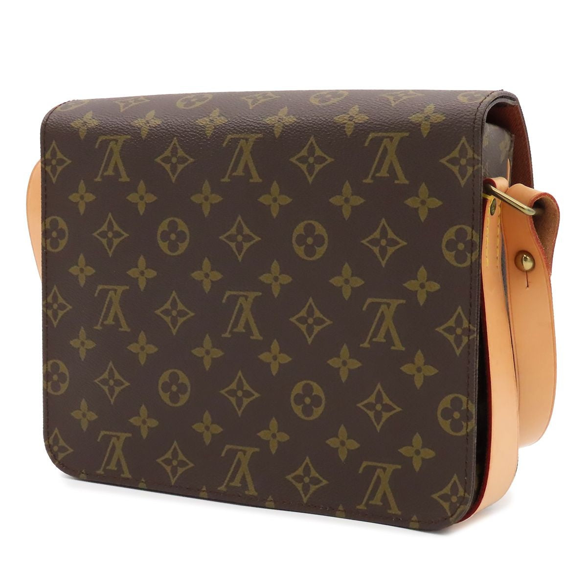 Louis Vuitton Cartouchiere GM Brown Monogram Canvas Shoulder Bag — view 2