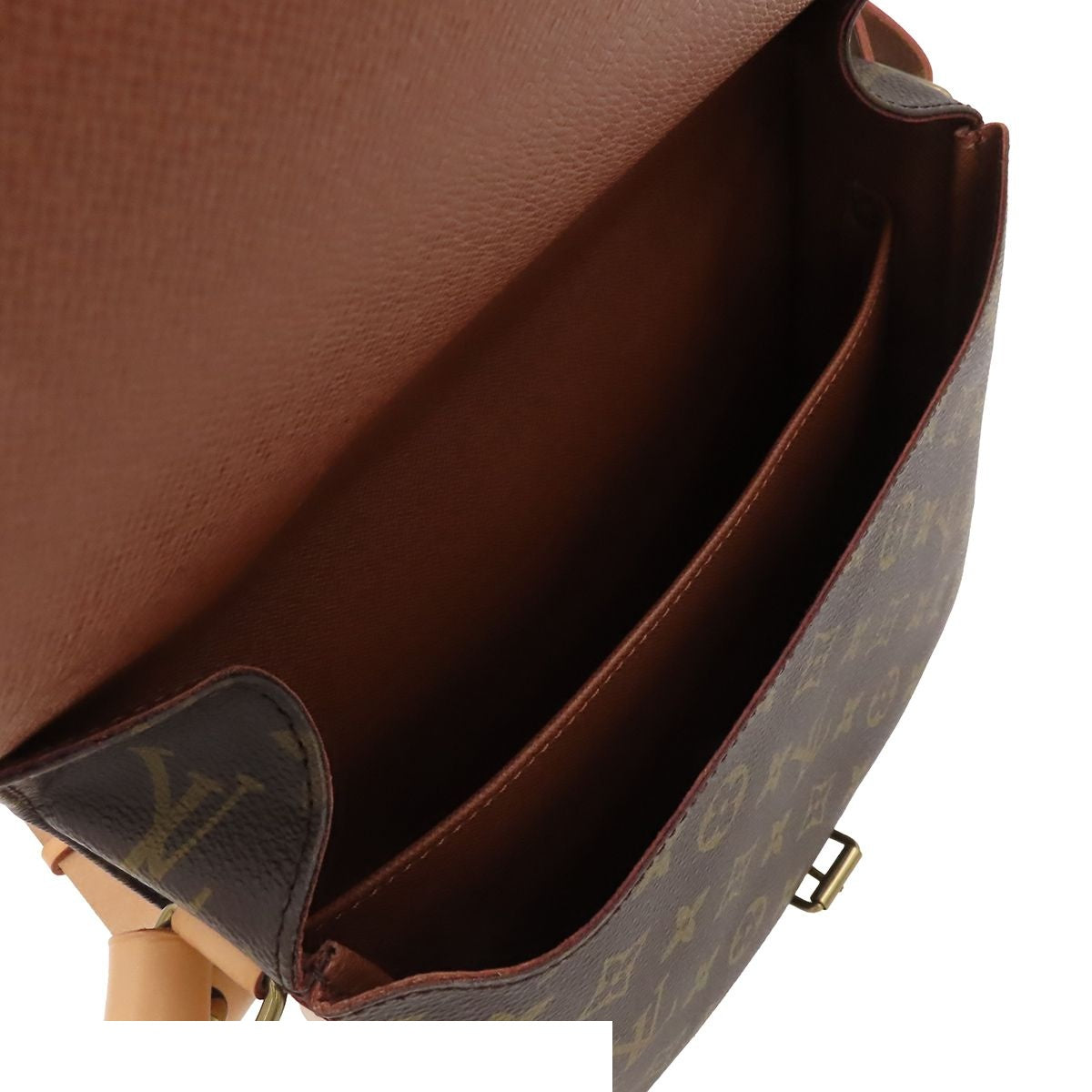 Louis Vuitton Cartouchiere GM Brown Monogram Canvas Shoulder Bag — view 5