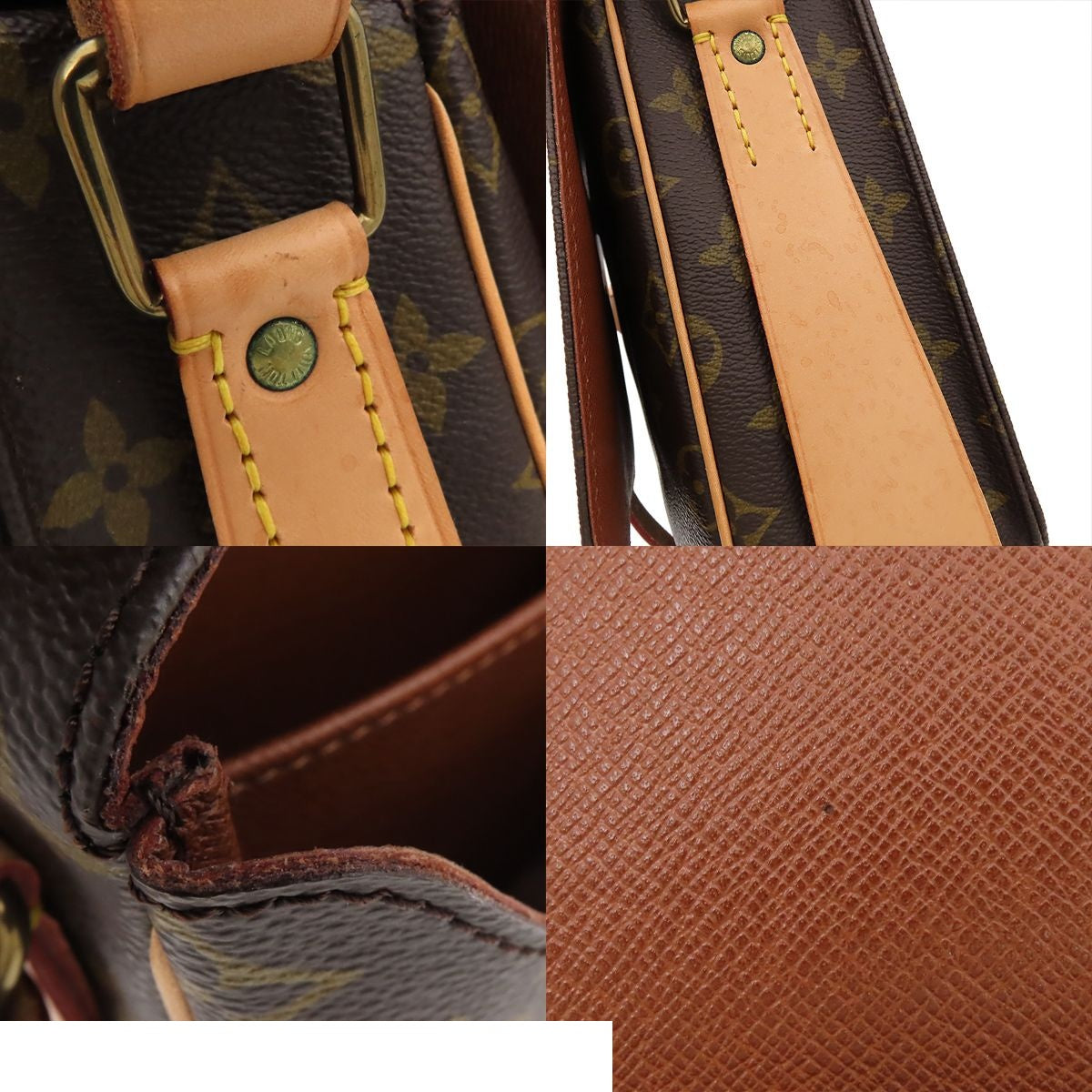 Louis Vuitton Cartouchiere GM Brown Monogram Canvas Shoulder Bag — view 7