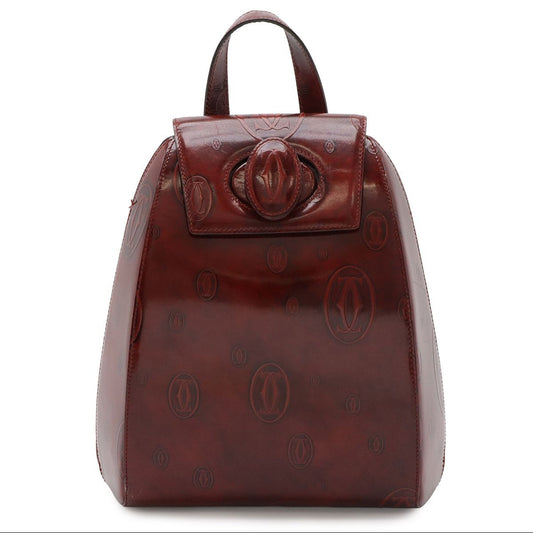 Cartier Happy Birthday Backpack Leather Gold Bordeaux