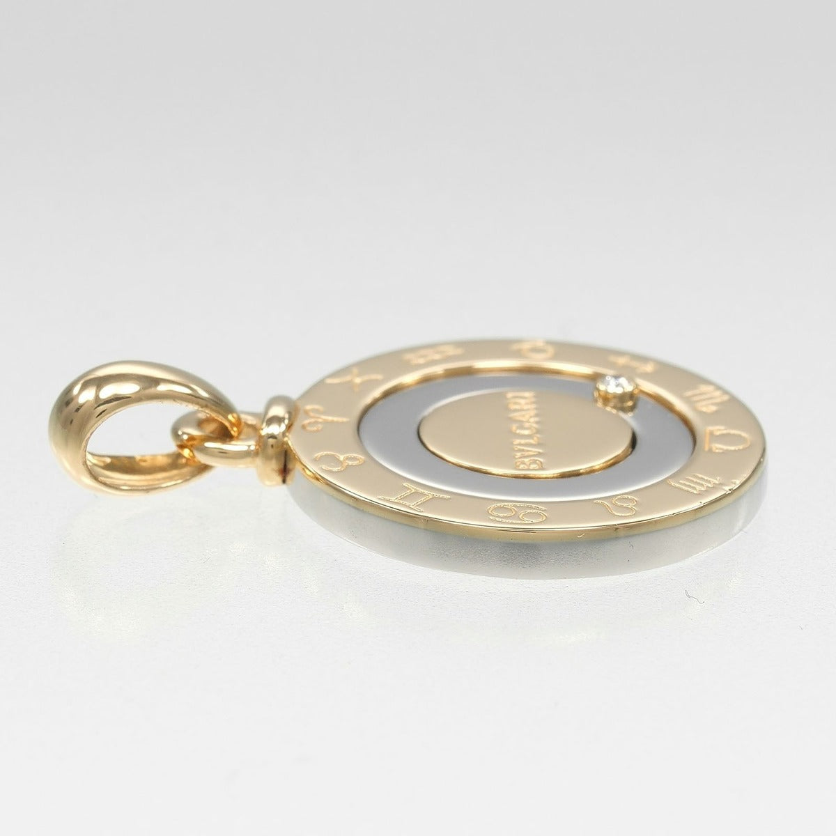 Bvlgari Horoscope 18K Yellow Gold Diamond Stainless Steel — view 3