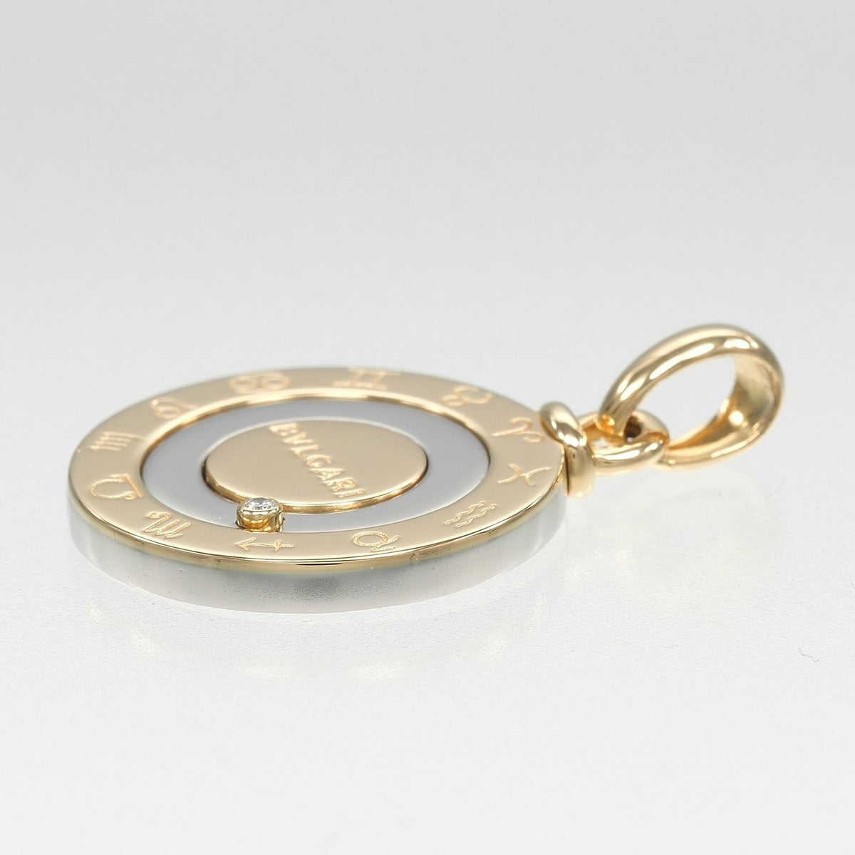 Bvlgari Horoscope 18K Yellow Gold Diamond Stainless Steel — view 4