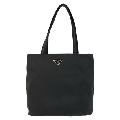 Prada Tessuto Black Silver Nylon Tote