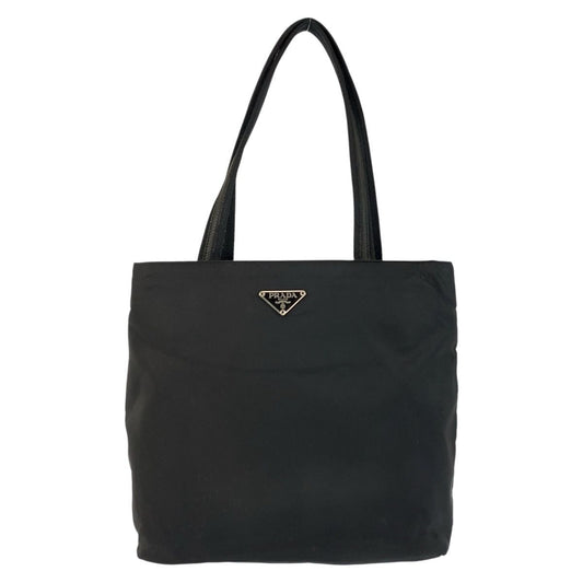 Prada Tessuto Black Silver Nylon Tote
