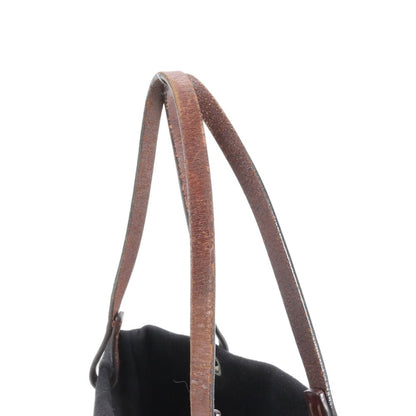 Fendi FF Logo Leather Tote Shoulder Hand Black — view 2