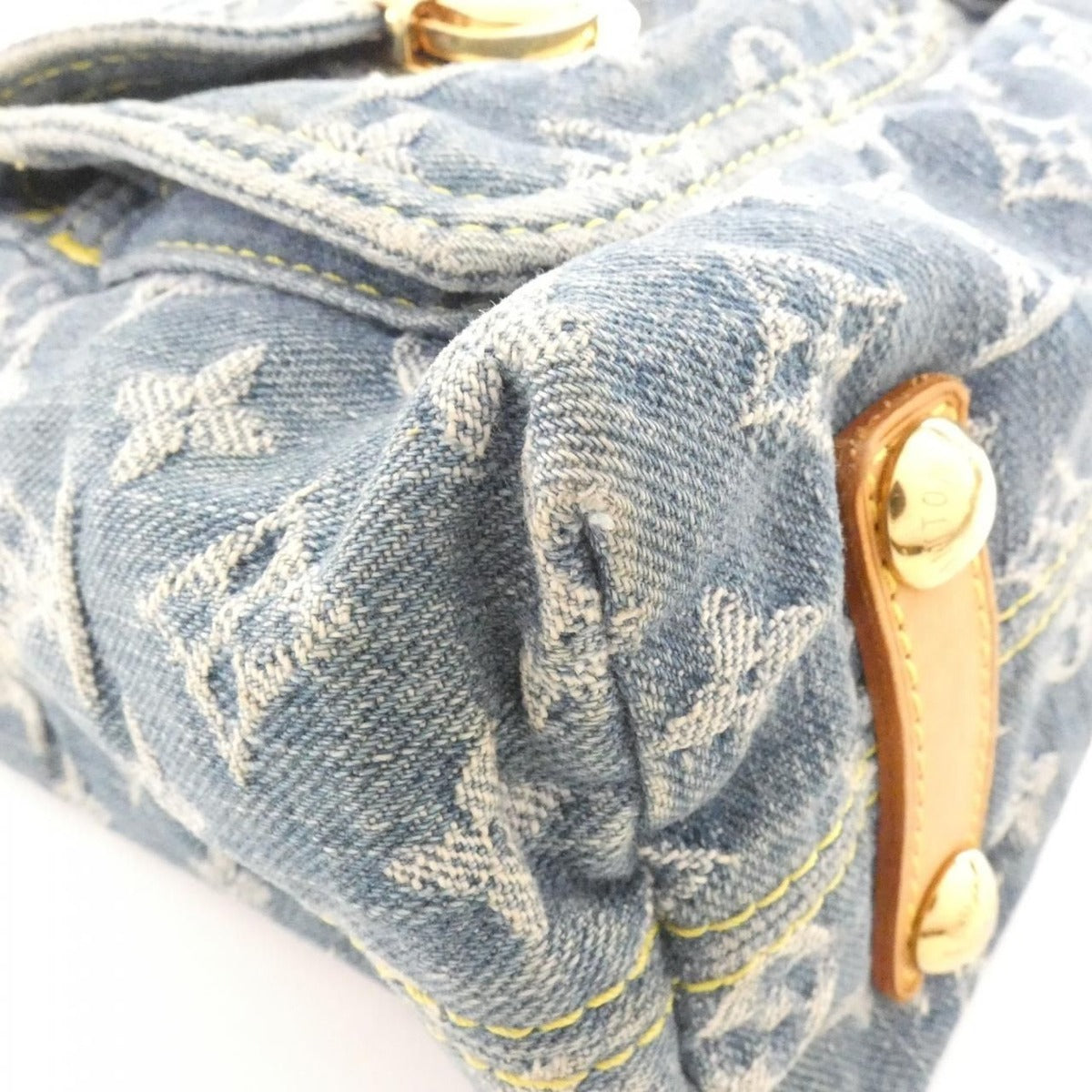 Louis Vuitton Monogram Denim Baggy GM Shoulder Bag Bleu — view 3
