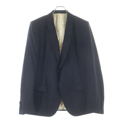 Gucci Wrapped Button Wool Silk Single Tailored Jacket Black 56
