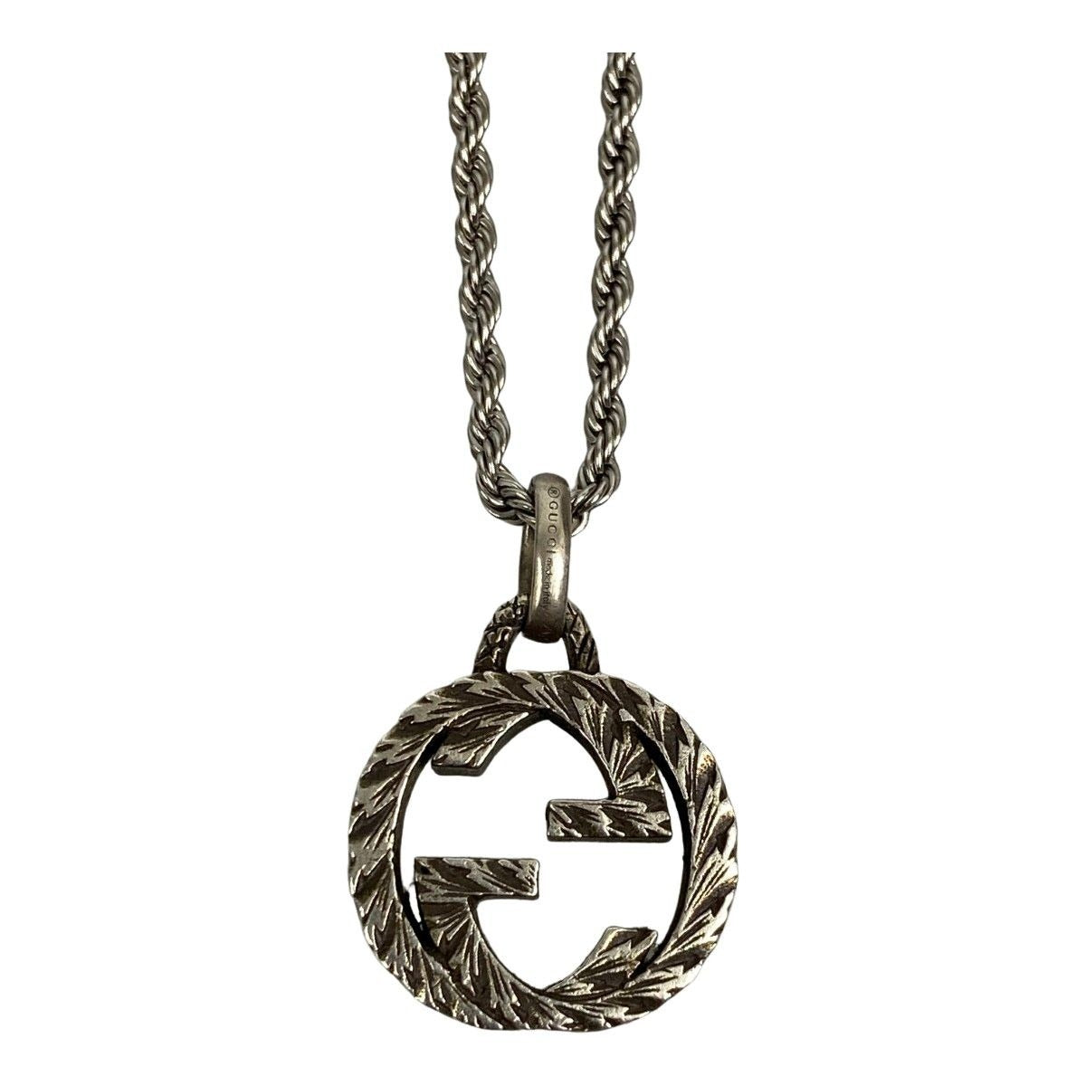 Gucci Necklace Interlocking G Silver 925 Chain Non Product