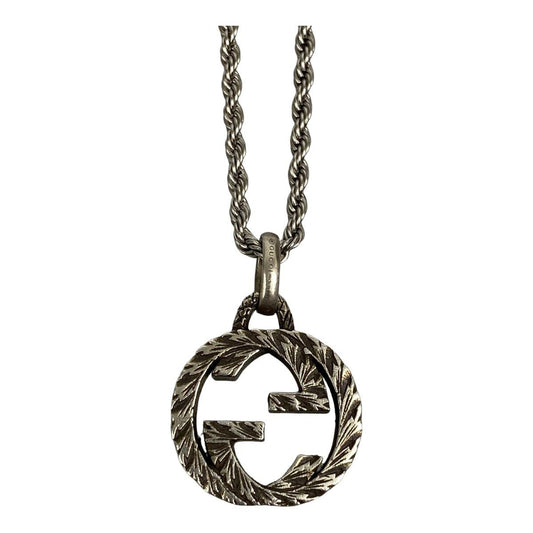 Gucci Necklace Interlocking G Silver 925 Chain Non Product