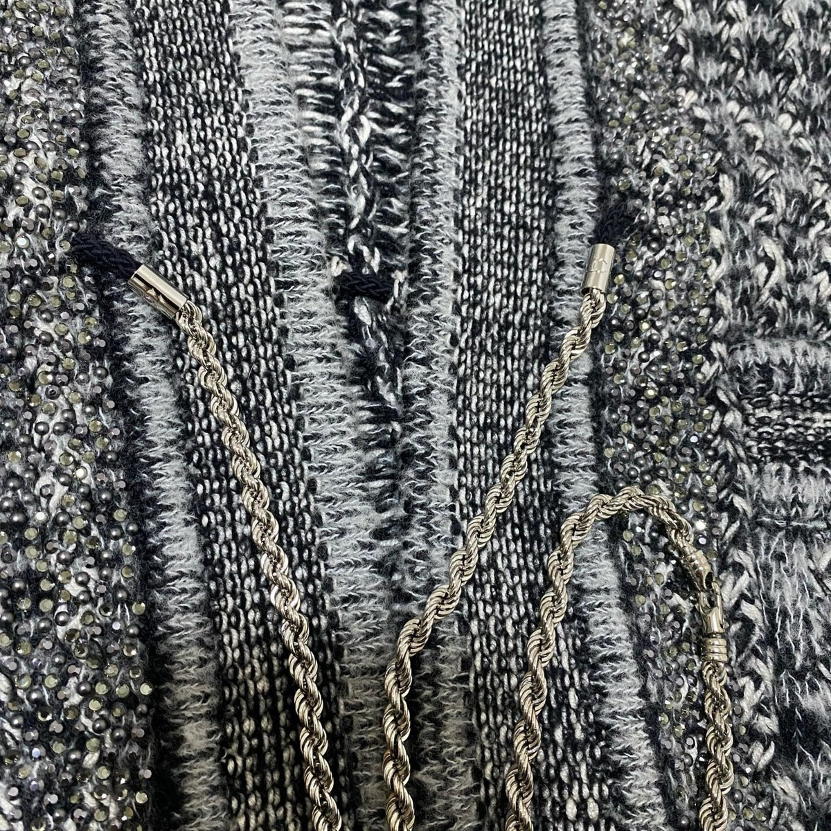 Chanel Cashmere Knit Chain Bijou Cardigan 36 — view 7