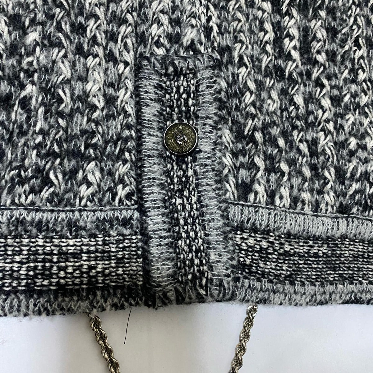 Chanel Cashmere Knit Chain Bijou Cardigan 36 — view 8