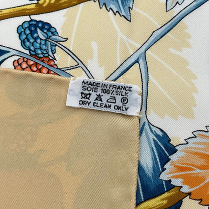 Hermes Scarf Silk Carre 90 L'arbre de Soie Tree Mulberry and Silkworm — view 10