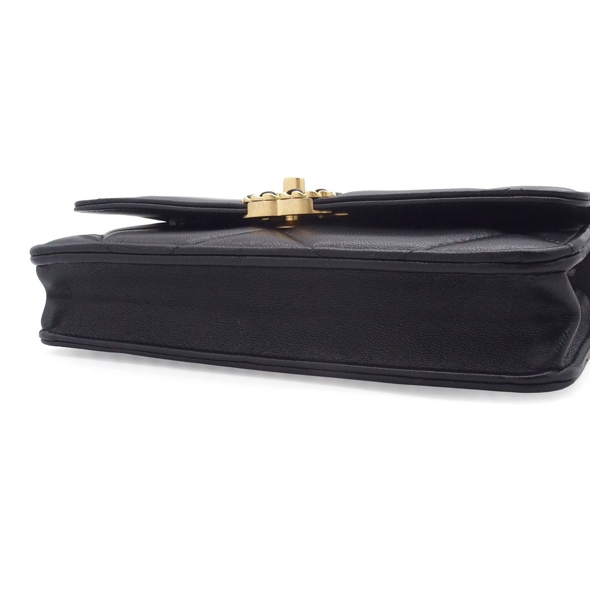 Chanel 19 Chain Wallet Black Gold Silver Lambskin Random Shoulder Bag — view 3