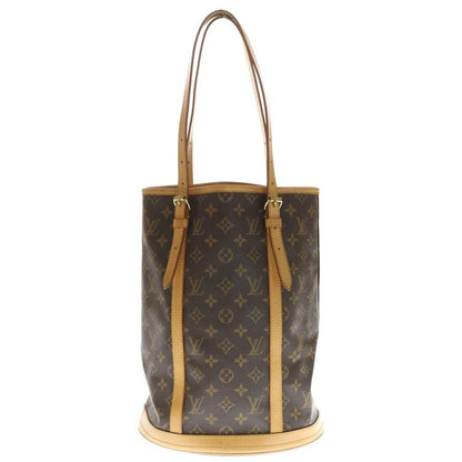 Louis Vuitton Monogram Bucket GM Leather Tote Gold Brown