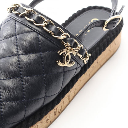 Chanel Sandals Quilted Leather — view 10