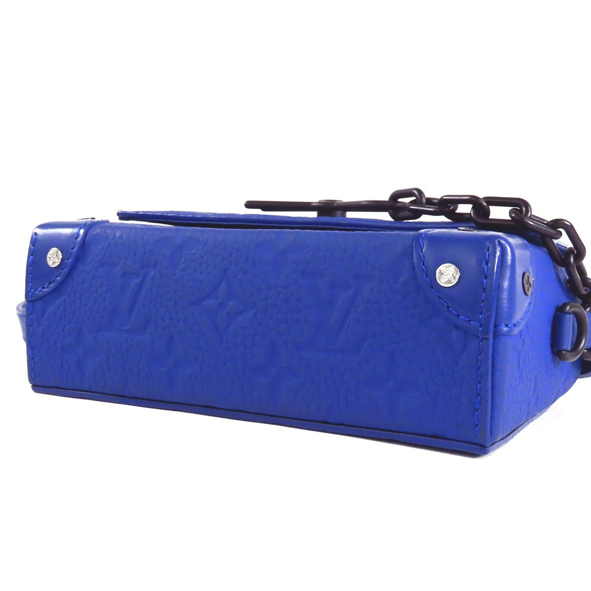 Louis Vuitton Steamer Wearable Wallet Blue Monogram Taurillon Shoulder Bag — view 3
