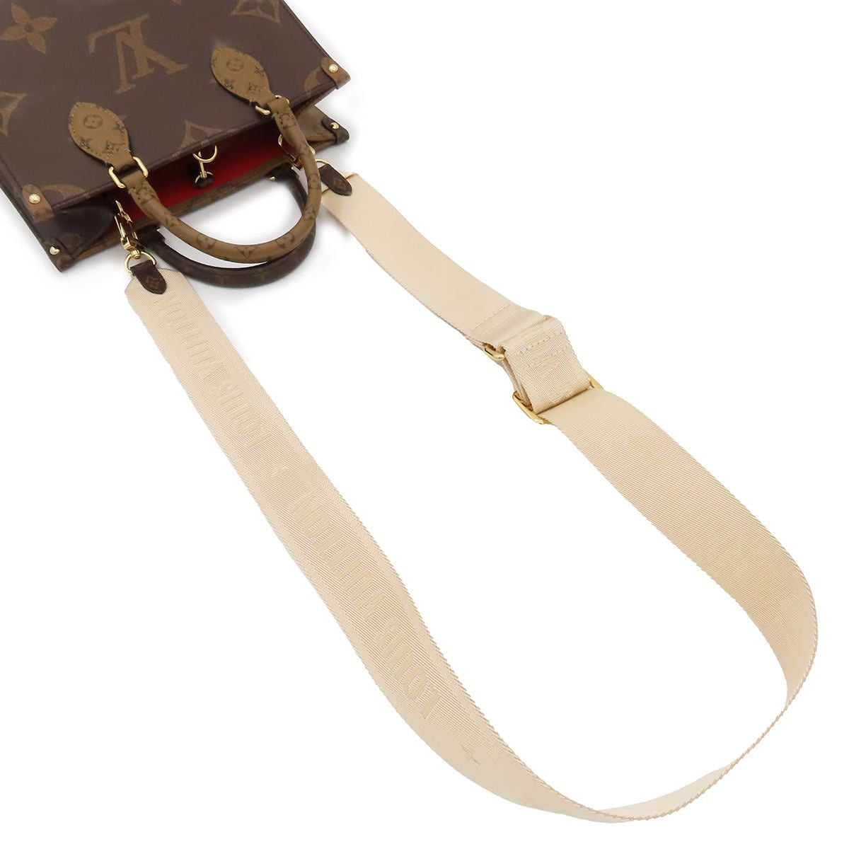 Louis Vuitton On The Go PM Brown Monogram Reverse Giant 2-Way Mini Tote Bag — view 5