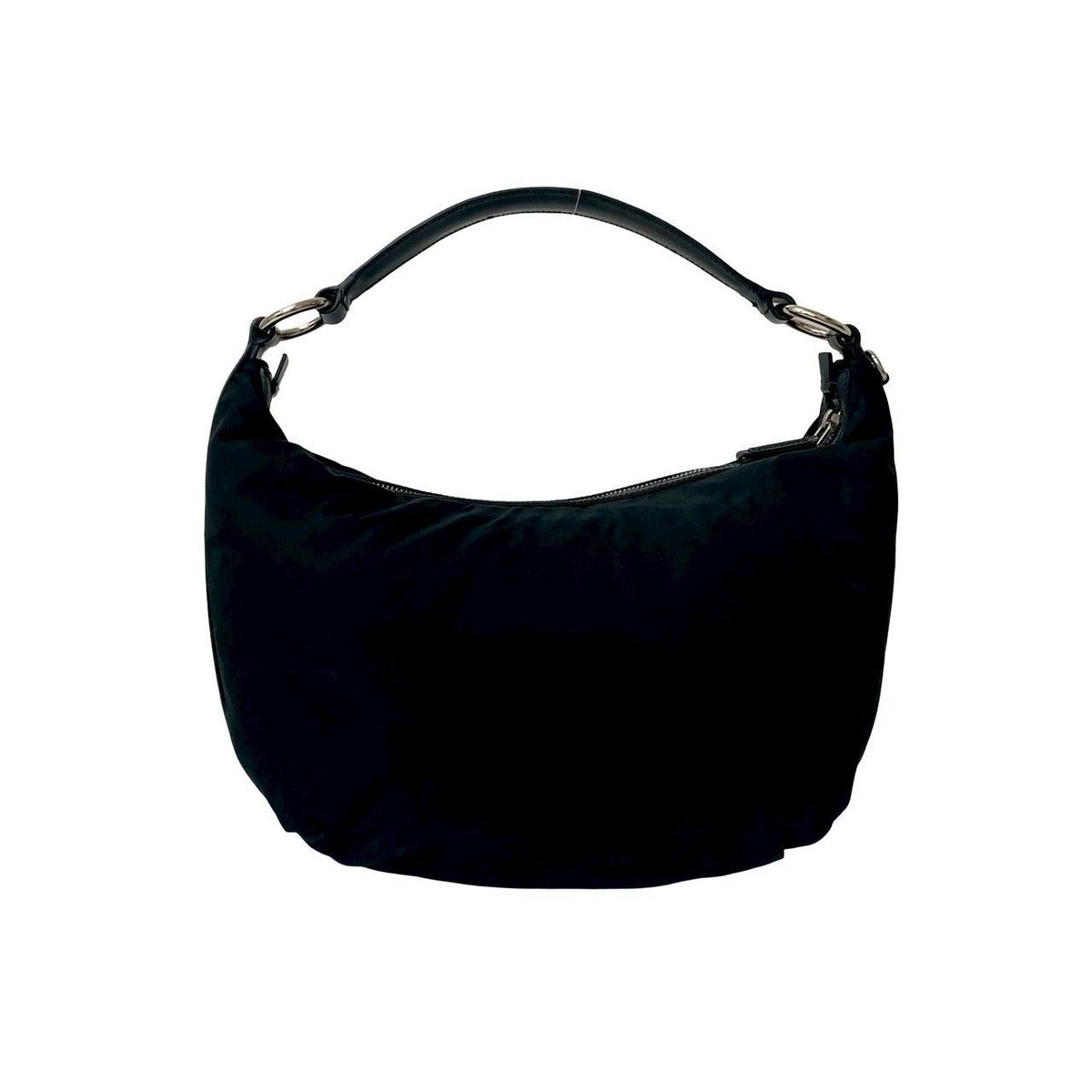 Prada Log Nylon Leather Shoulder Bag Tote — view 3