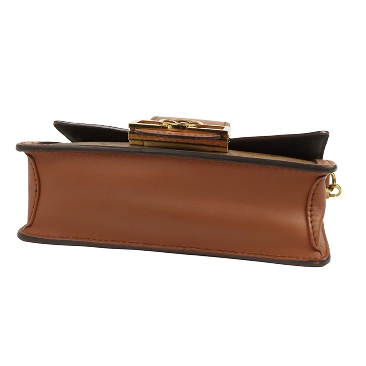 Louis Vuitton Reverse Portefeuille Dauphine Brown Monogram Chain Wallet — view 3