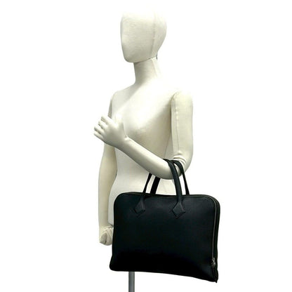 Hermes Victoria Light Togo Leather Business Briefcase A4 Capacity Black — view 2