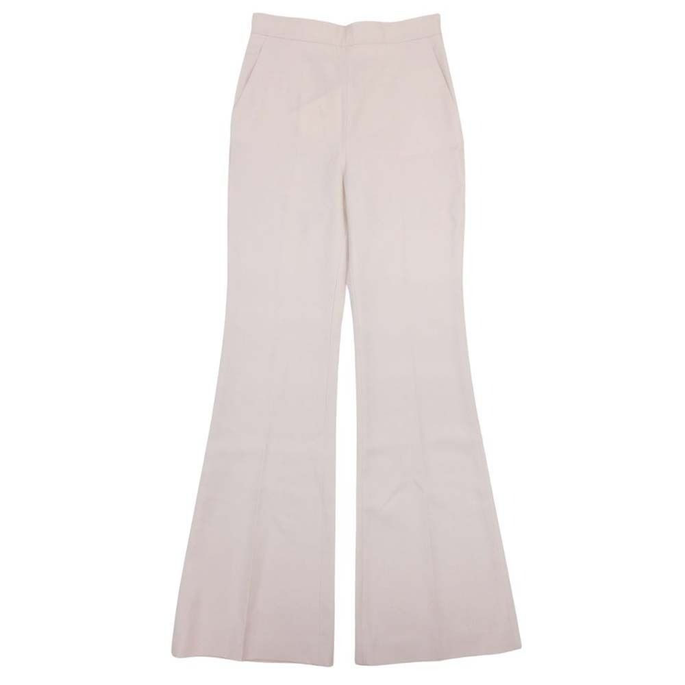 Fendi Silhouette Trousers Pants Pleated 38 Pink Beige