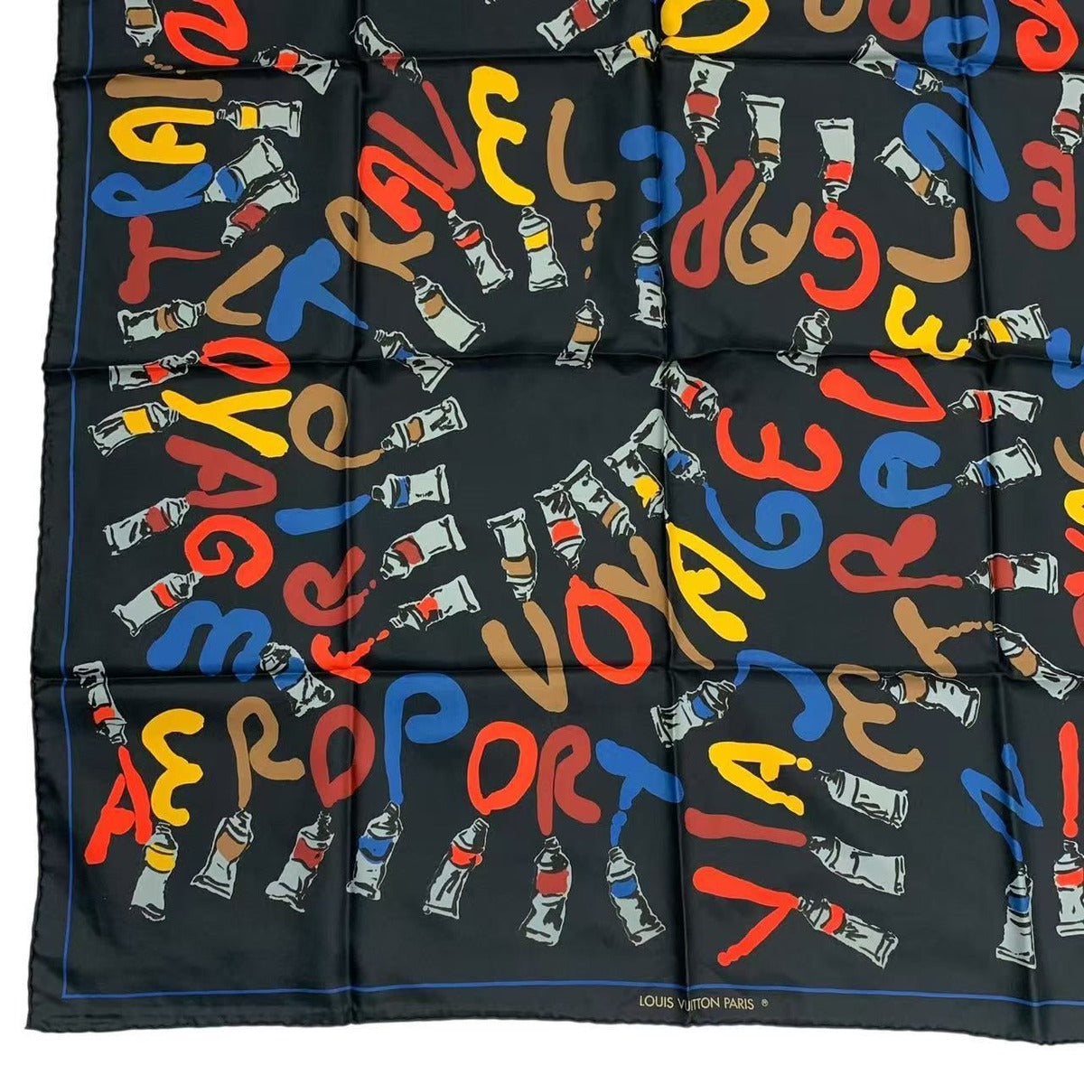 Louis Vuitton Scarf Silk Paint Pattern — view 4