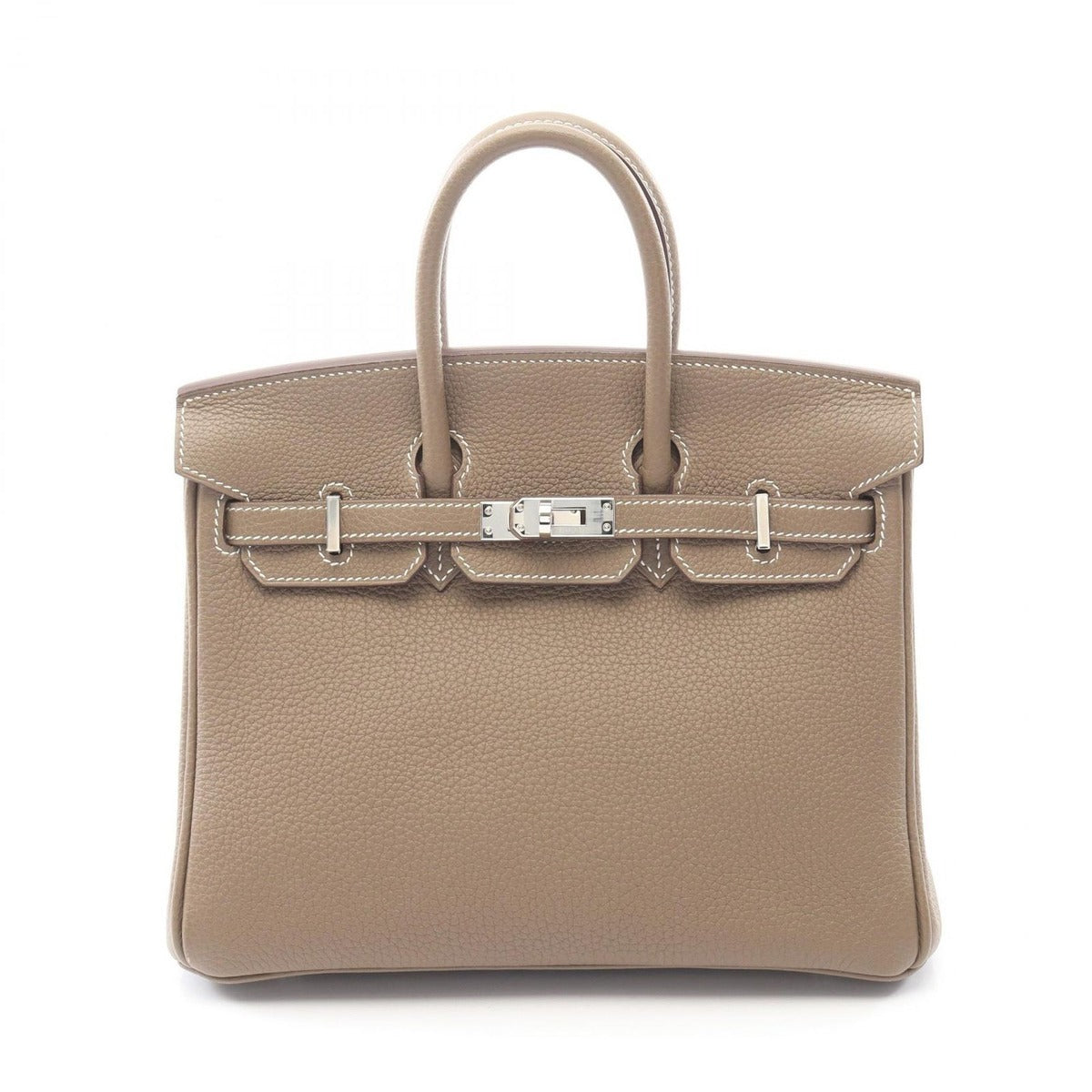 Hermes Handbag Birkin 25 Etoupe Leather