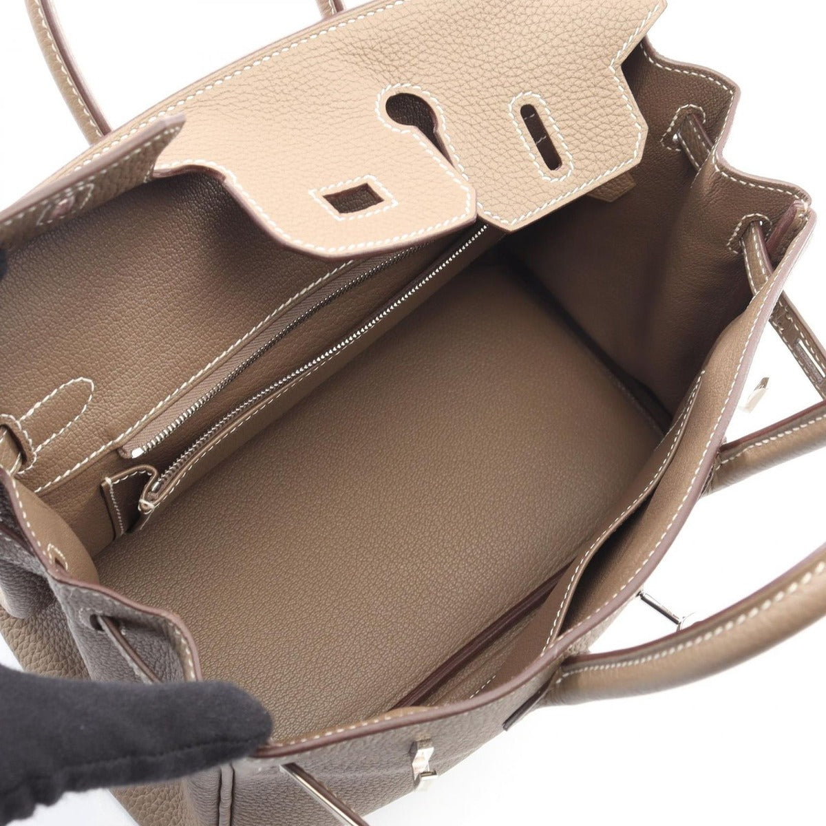 Hermes Handbag Birkin 25 Etoupe Leather — view 3