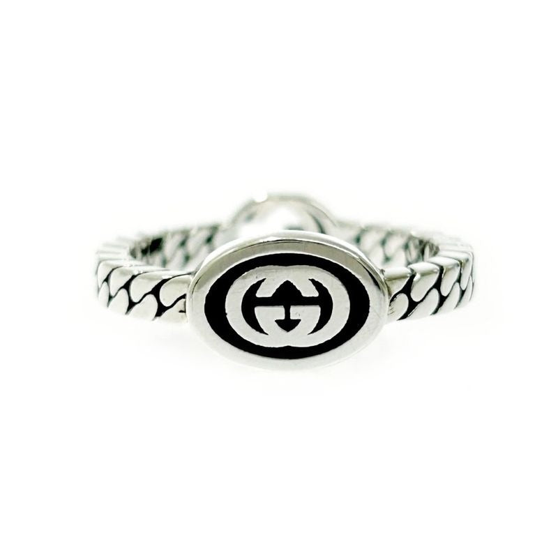 Gucci Silver Interlocking G Ring 3.3 925 Engraved
