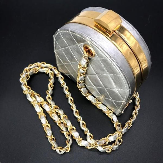 Chanel Pouch Chain Shoulder Bag Silver