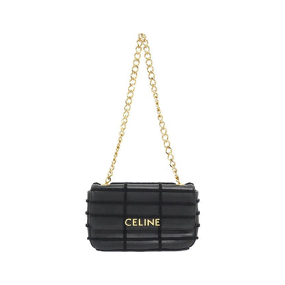 Celine Shoulder Bag Leather Black