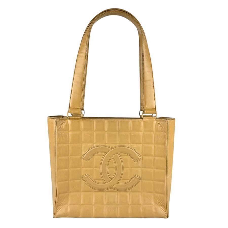 Chanel Tote Shoulder Bag Chocolate Bar