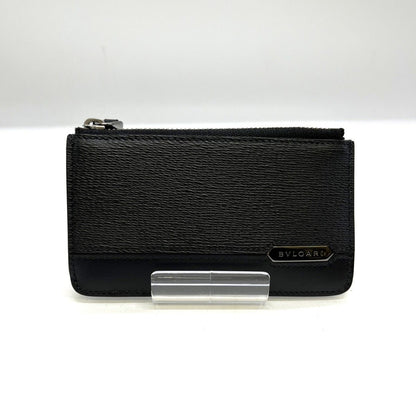 Bvlgari Coin Case with Key Ring Serpenti Scaliermann Black
