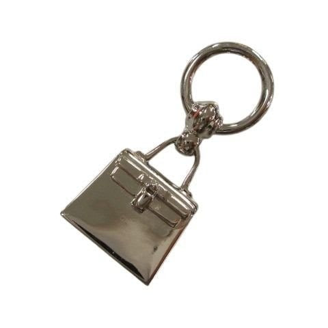 Hermes Twilly Ring Mini Kelly Scarf Charm Accessory Silver AA