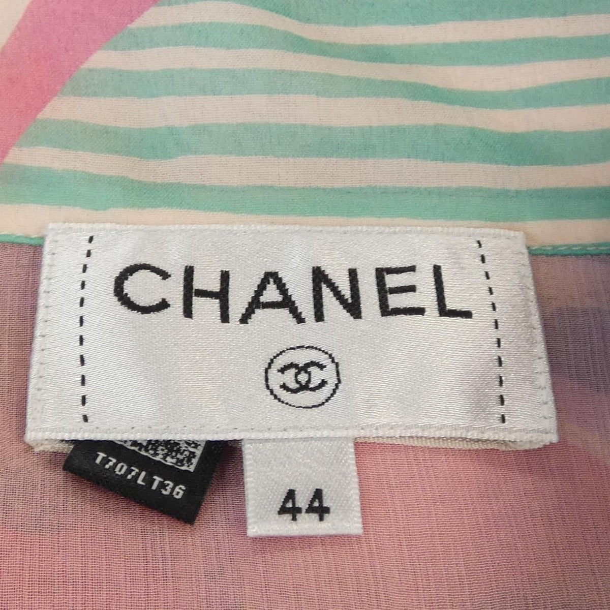 Chanel S/S Shirt Silk Pink Sheer — view 5
