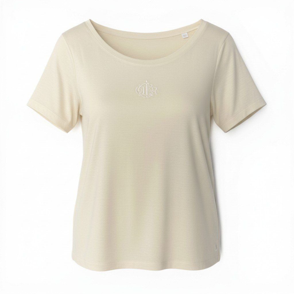 Dior Embroidered Emblem Short Sleeve T-Shirt