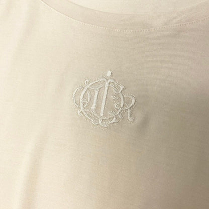 Dior Embroidered Emblem Short Sleeve T-Shirt — view 7