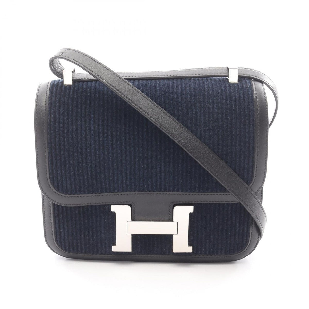 Hermes Shoulder Bag Constance 3 24 Blue Marine Black Navy