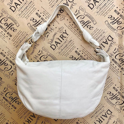 Loewe Handbag Half Moon Leather White Anagram Travel — view 2