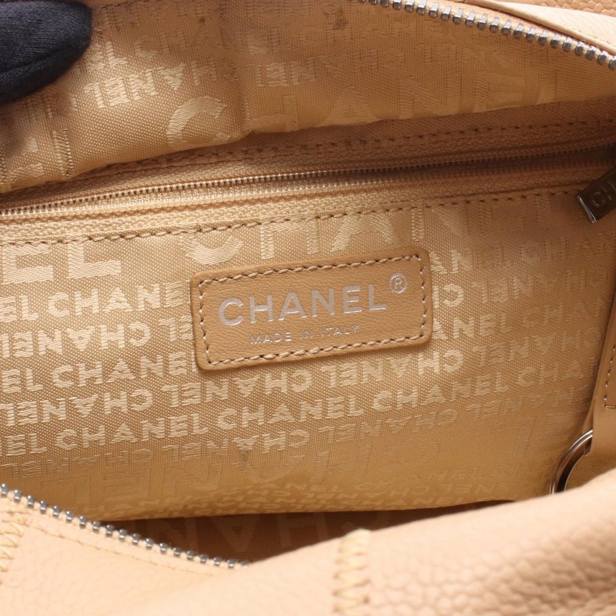 Chanel Choco Bar Beige Calf Bar Mini Boston Bag — view 4