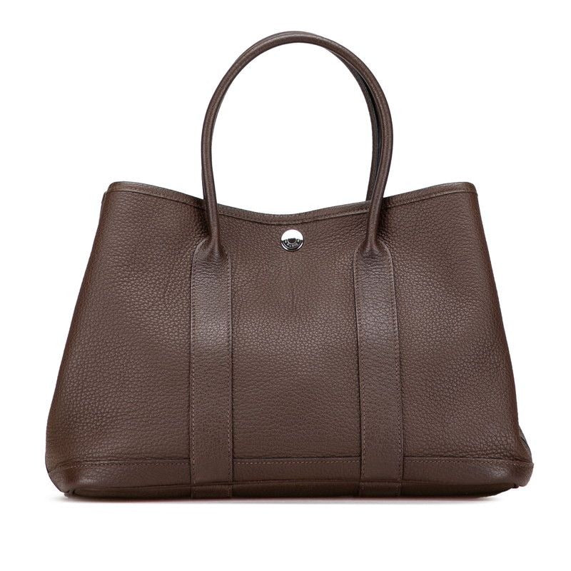 Hermes Garden Party TPM Chocolat Silver Hardware Negonda