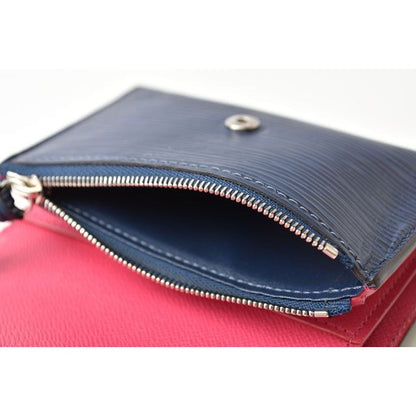 Louis Vuitton Wallet Trifold Portefeuille Victorine Epi Andigo Blue — view 4