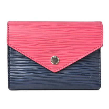 Louis Vuitton Wallet Trifold Portefeuille Victorine Epi Andigo Blue