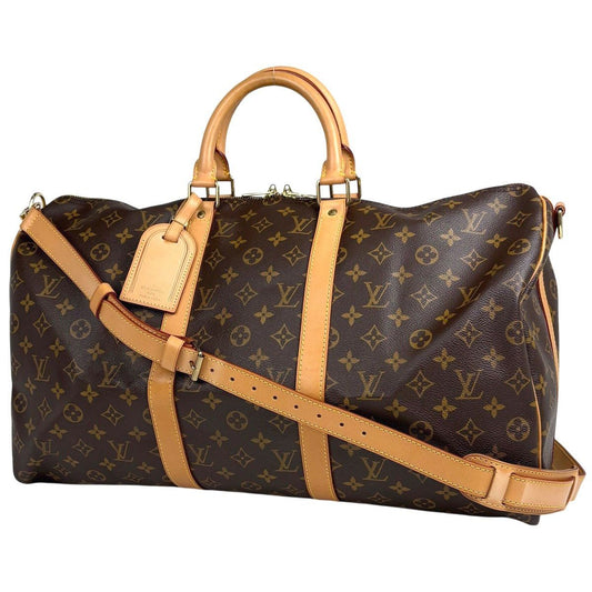 Louis Vuitton Keepall Bandouliere 50 2-Way Shoulder Bag Monogram Brown
