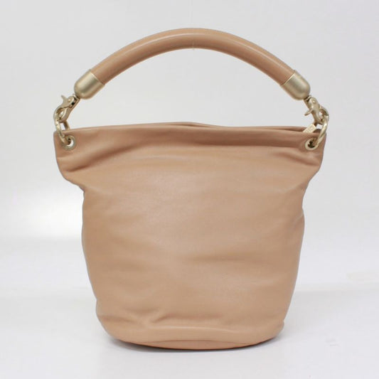 Chanel One Shoulder Bag Calfskin Beige Handbag