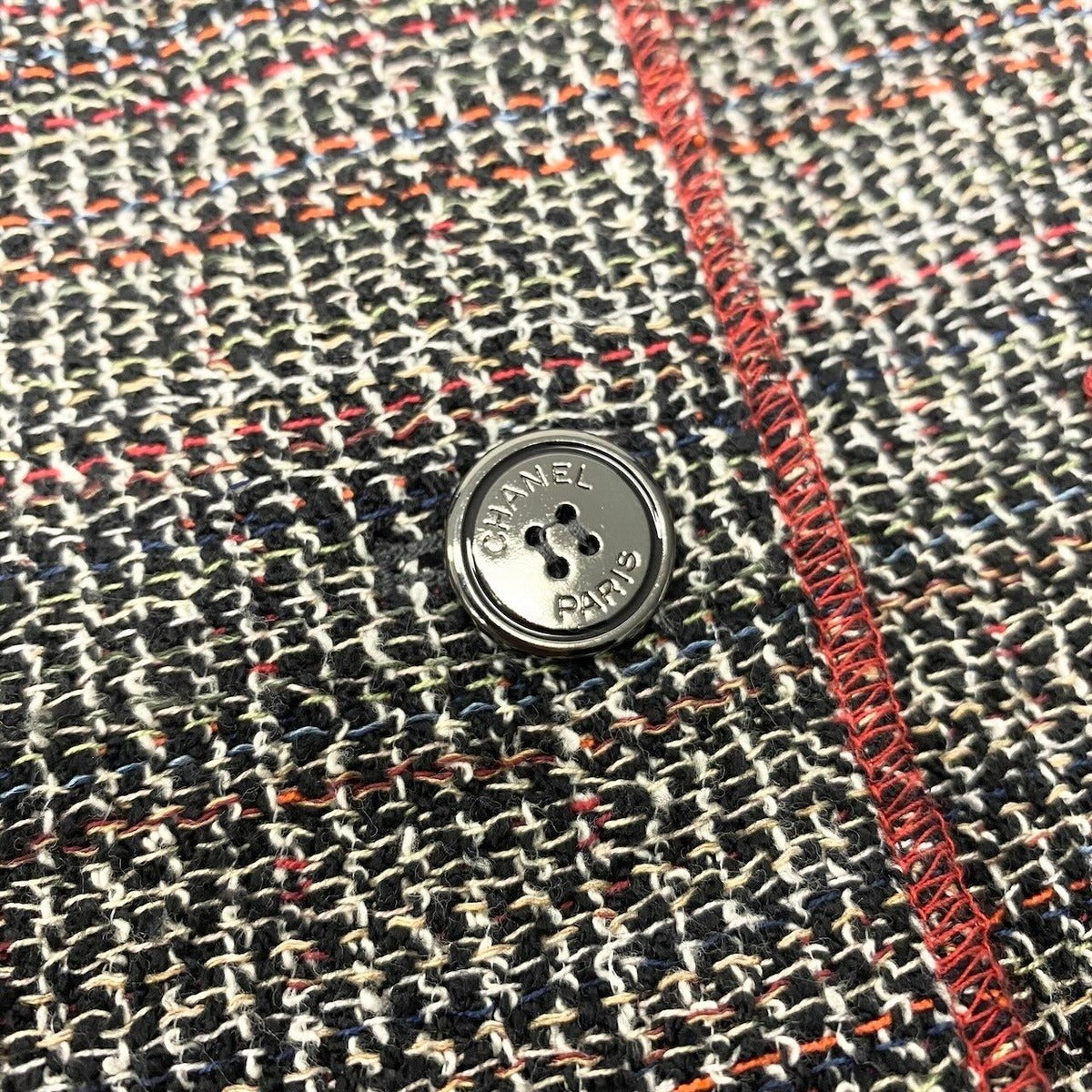 Chanel C Tweed Set Tailored Jacket Bottom Pants 40 Multicolor — view 12
