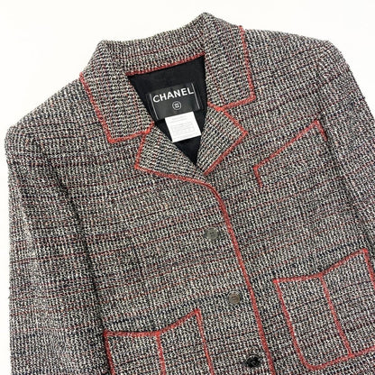 Chanel C Tweed Set Tailored Jacket Bottom Pants 40 Multicolor — view 6