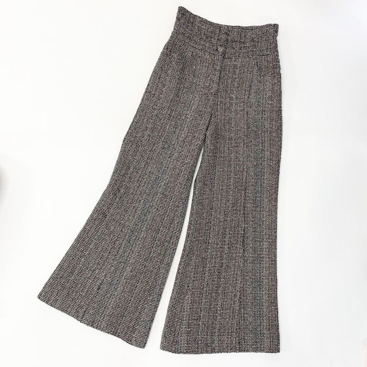 Chanel C Tweed Set Tailored Jacket Bottom Pants 40 Multicolor — view 8