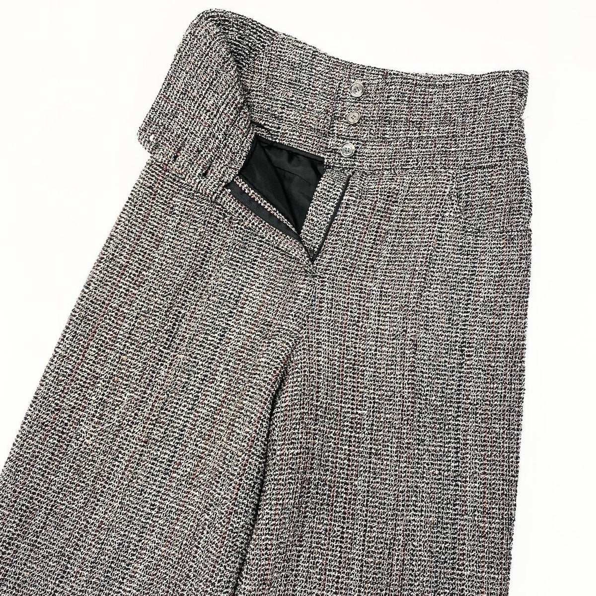 Chanel C Tweed Set Tailored Jacket Bottom Pants 40 Multicolor — view 9