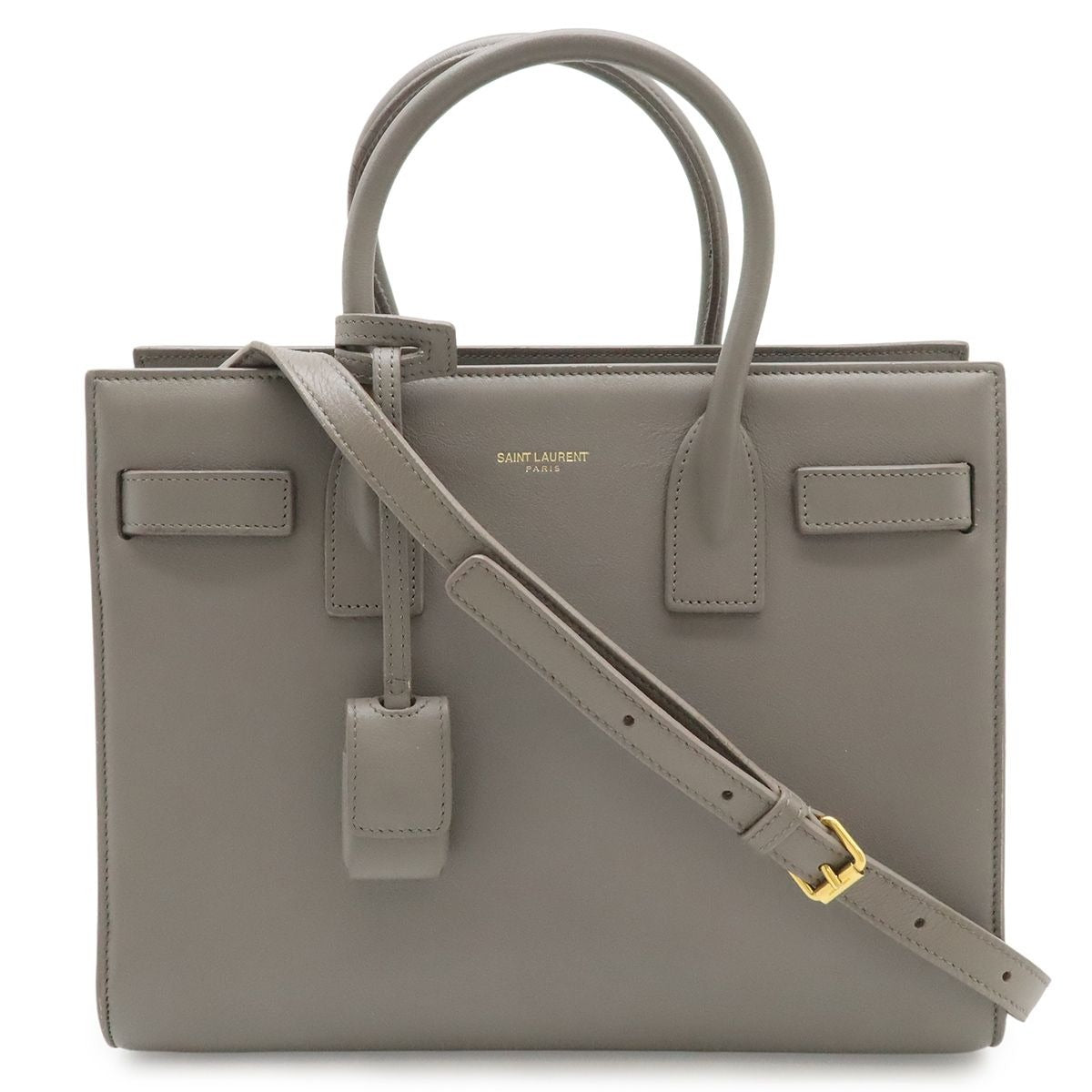 Saint Laurent Paris YSL Yves Baby Sac Dojour 2-Way Shoulder Bag Gray